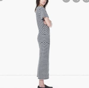 James perse striped tucked maxi dress
